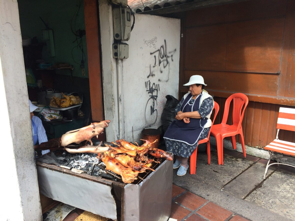 Guinea pigs on the barbeque.