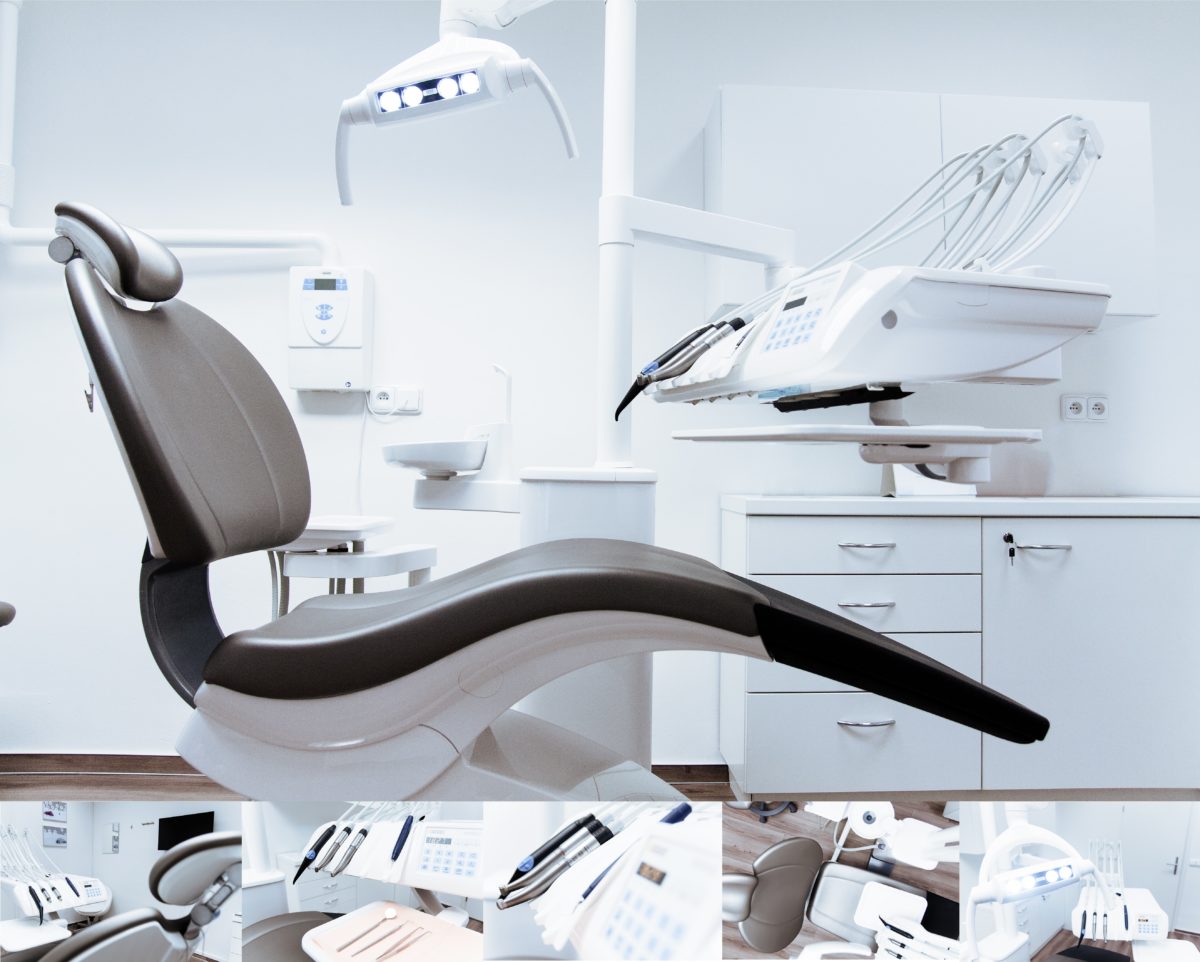 Dental chair and equipment.