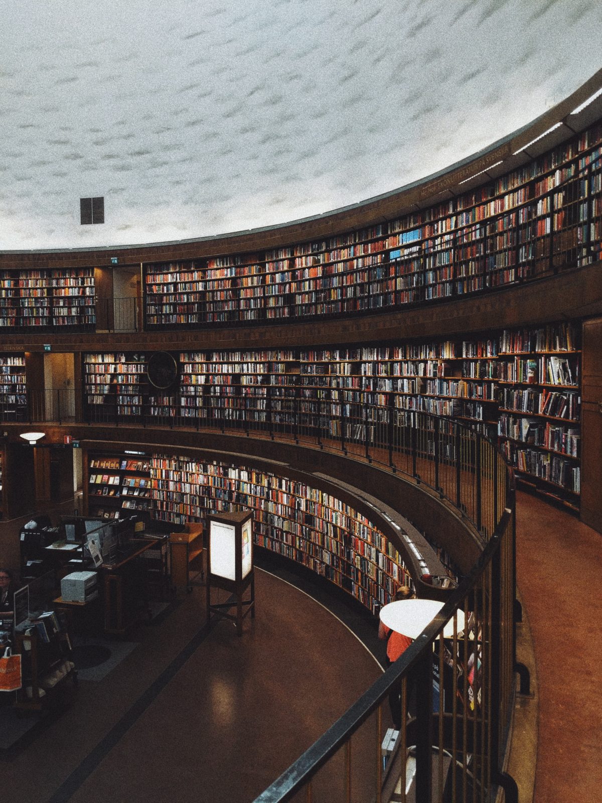 Books in a library