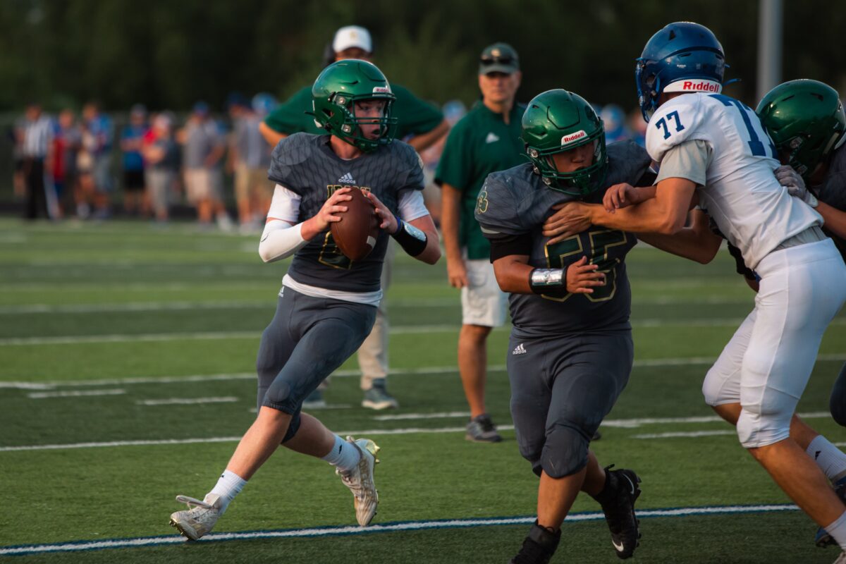 Quarterback running with the football.