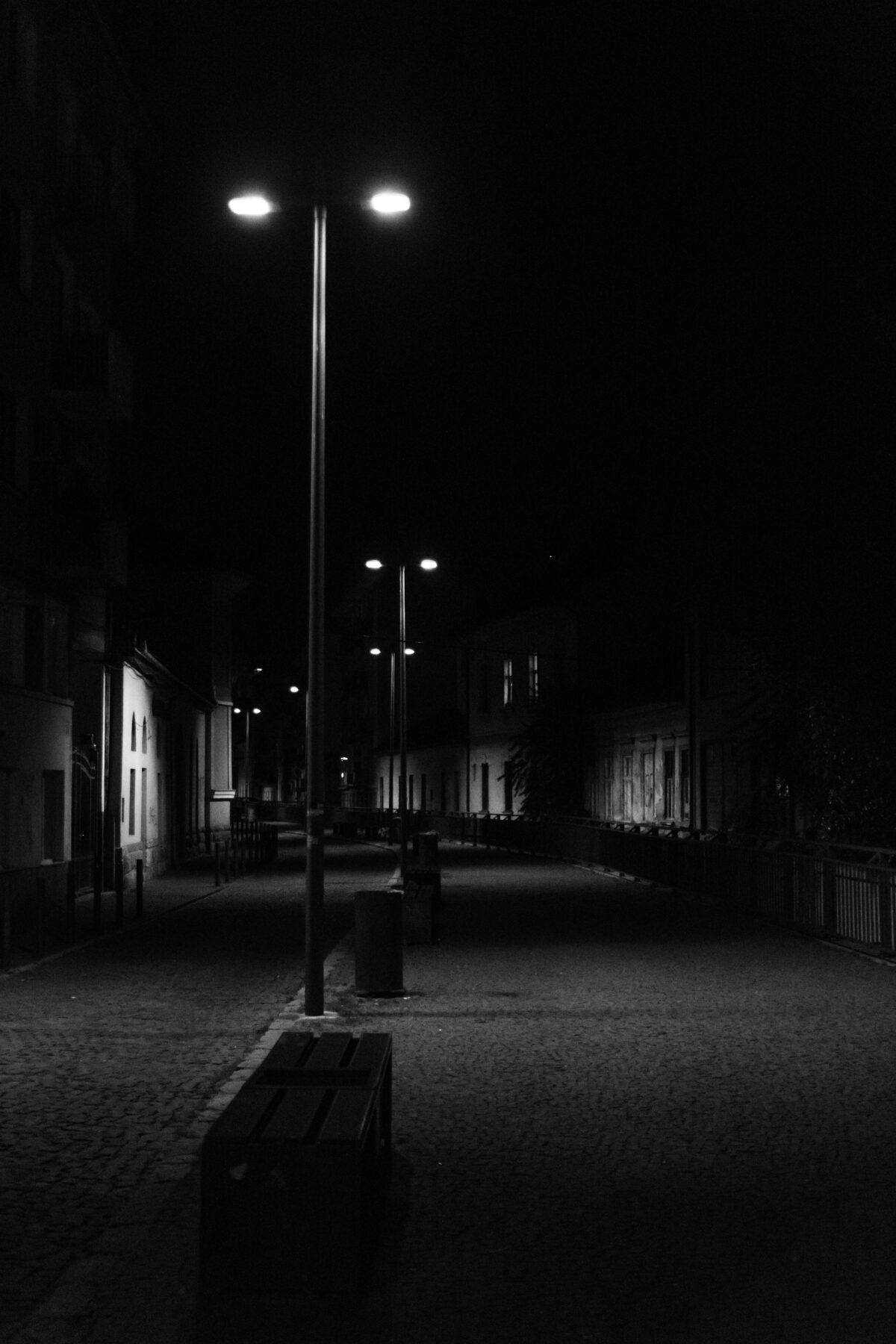 Streetlights at dark.