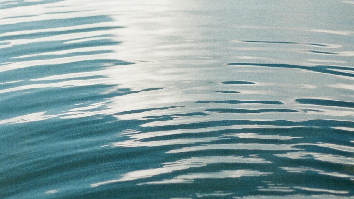 Ripples on water.